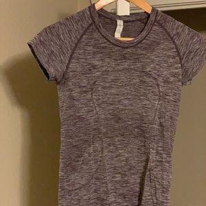 Purple lululemon short sleeve workout top